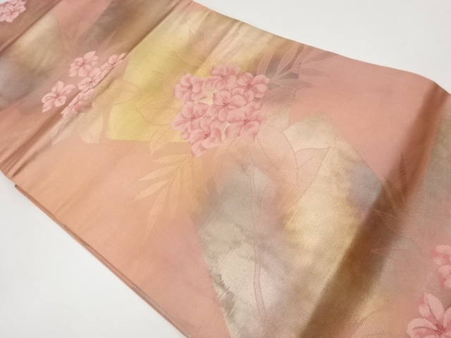JAPANESE KIMONO / FLOWER / LEAF PATTERN WEAVING COLORED PAPER NAGOYA O